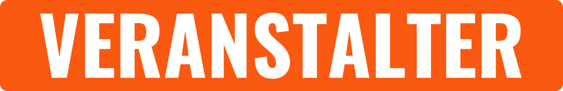 Button mit Aufschrift VERANSTALTER